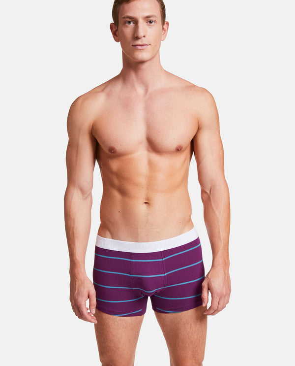 Trunk Short "Tight Tim" Purple/Blue Stripes
