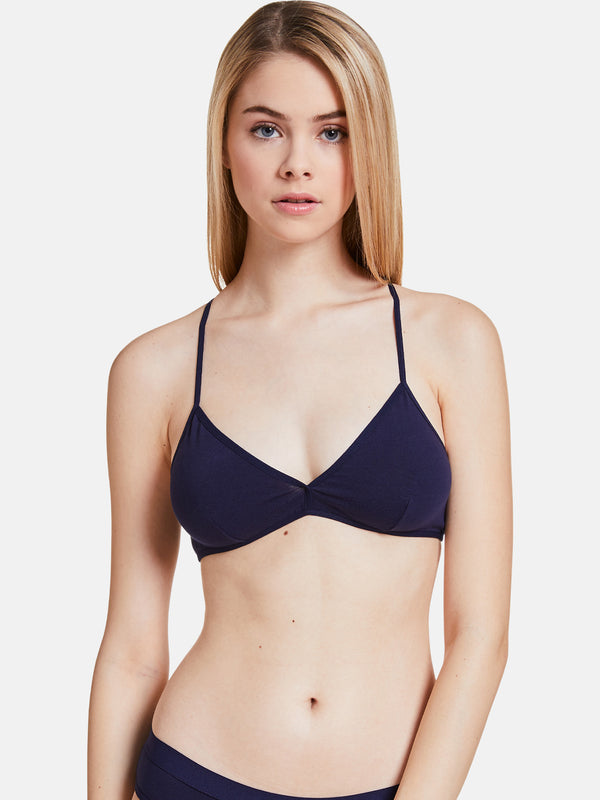 Triangle Bra "Fine Frieda" Navy Crossback
