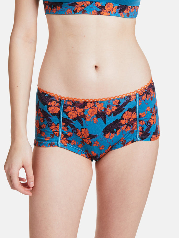 Boy Short "Easy Emma" Orange Flowers