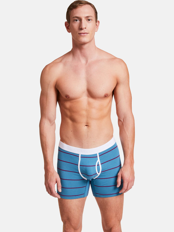 Boxer Brief "Classy Claus" Blue/Purple Stripes