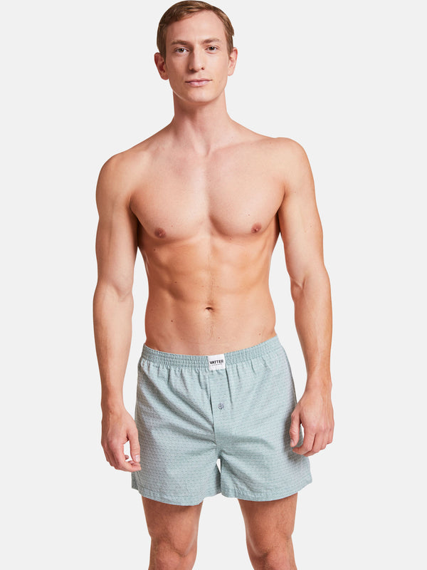 Boxer Short "Loose Larry" Green Dobby