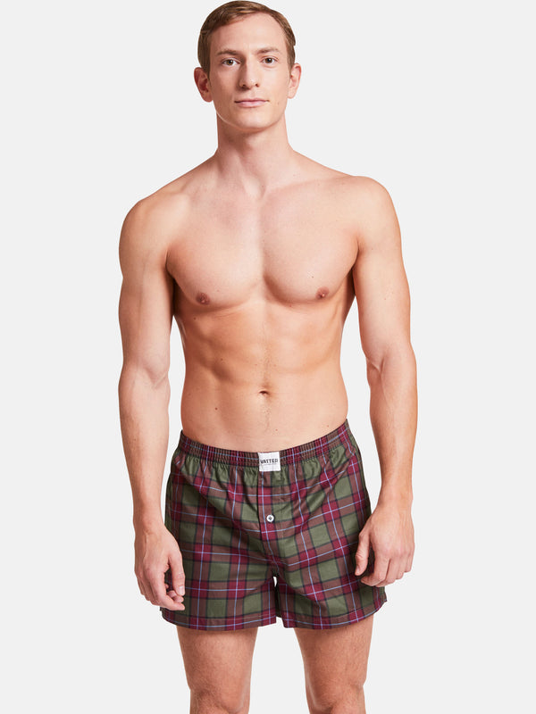 Boxer Short "Loose Larry" Red/Green Checked