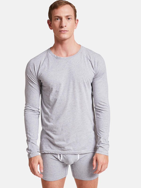 Longsleeve "Tender Ted" Grey Melange