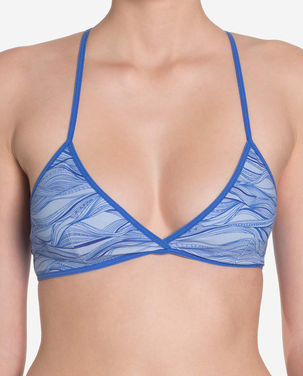 Triangle Bra "Fine Frieda" Blue Waves