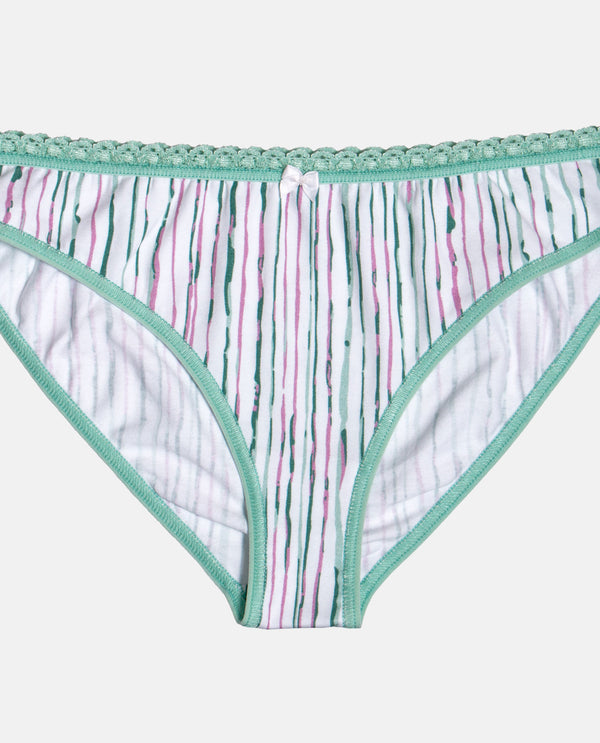 Bikini Slip "Steady Suzie" Mint Stripes