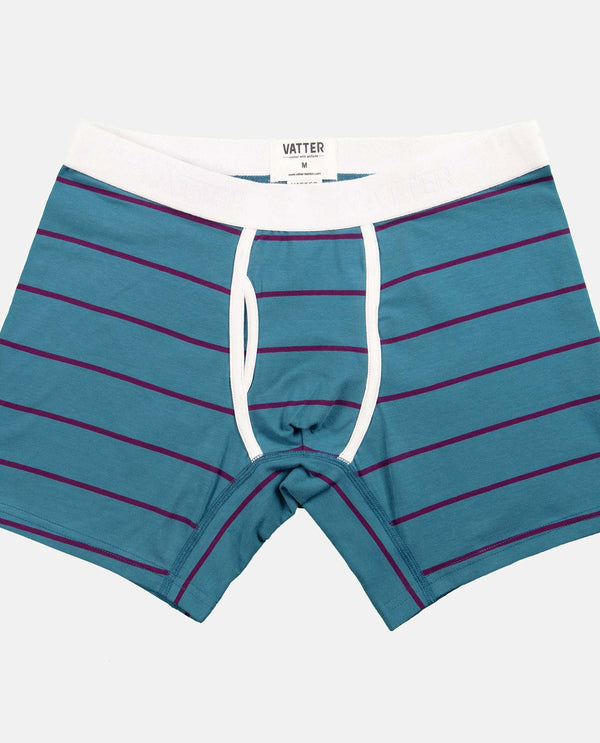 Boxer Brief "Classy Claus" Blue/Purple Stripes