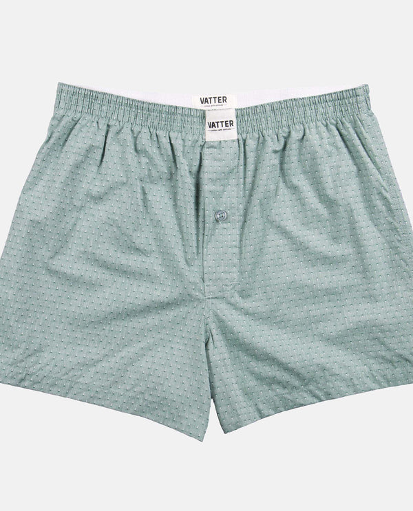 Boxer Short "Loose Larry" Green Dobby