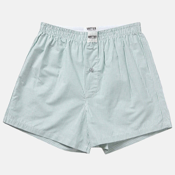 VATTER Boxer Short Loose Larry green white stripes Vatter Fashion GmbH