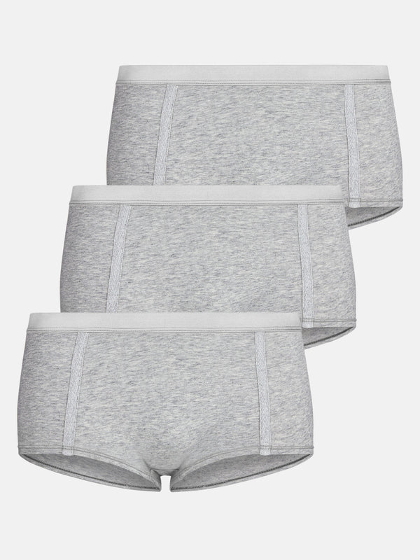 Boy Short "Easy Emma" Grey Melange 3-Pack