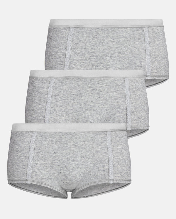 Boy Short "Easy Emma" Grey Melange 3-Pack