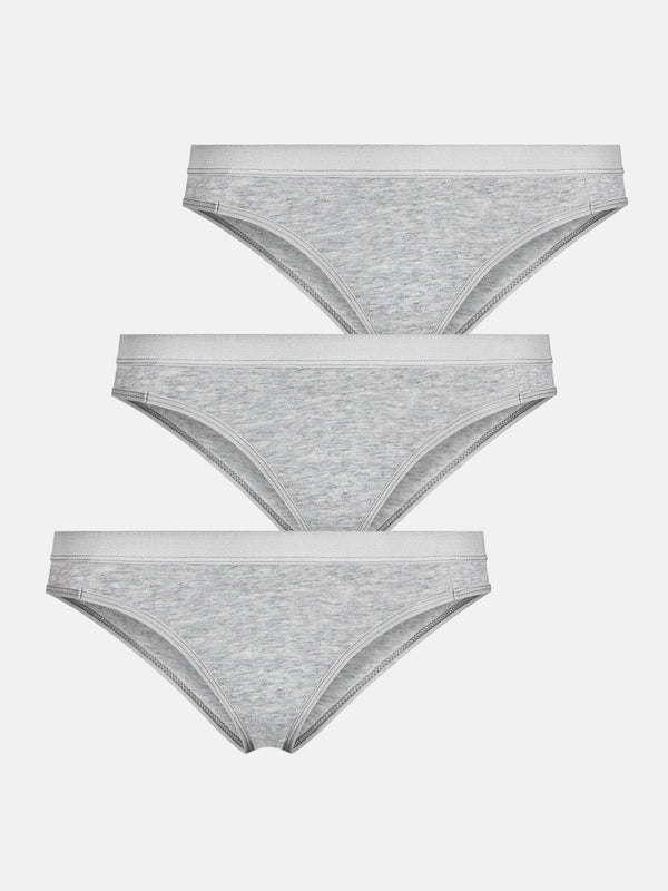 Brazilian Slip "Little Lucy" Grey Melange 3-Pack