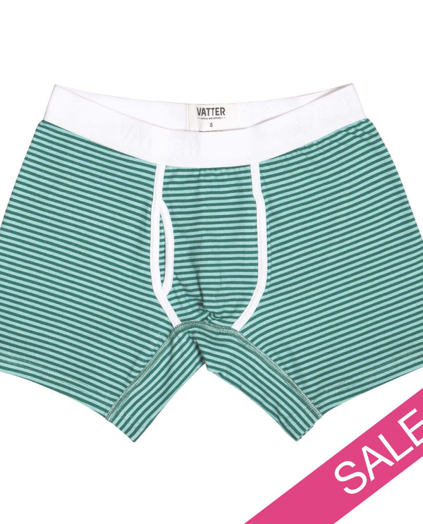 Boxer Brief "Classy Claus" Mint/Green Stripes